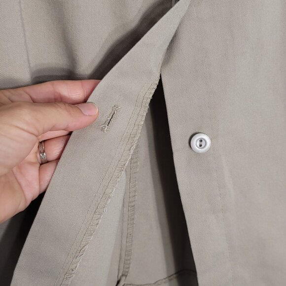 Remo Womens Tan Cotton Blend Front Pockets Button Down A-Line Causal Skirt Sz 14 - Picture 4 of 9